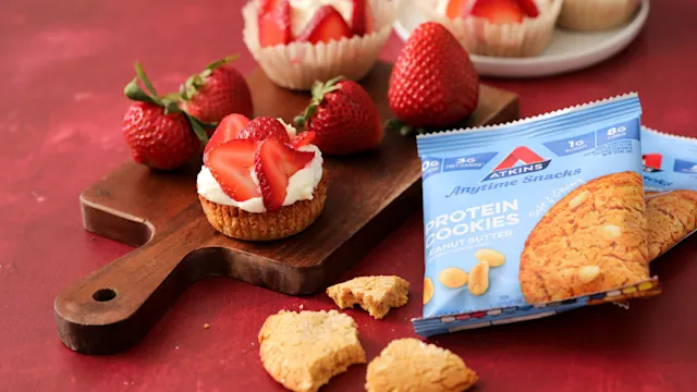 Low Carb Peanut Butter Strawberry Cream Tarts