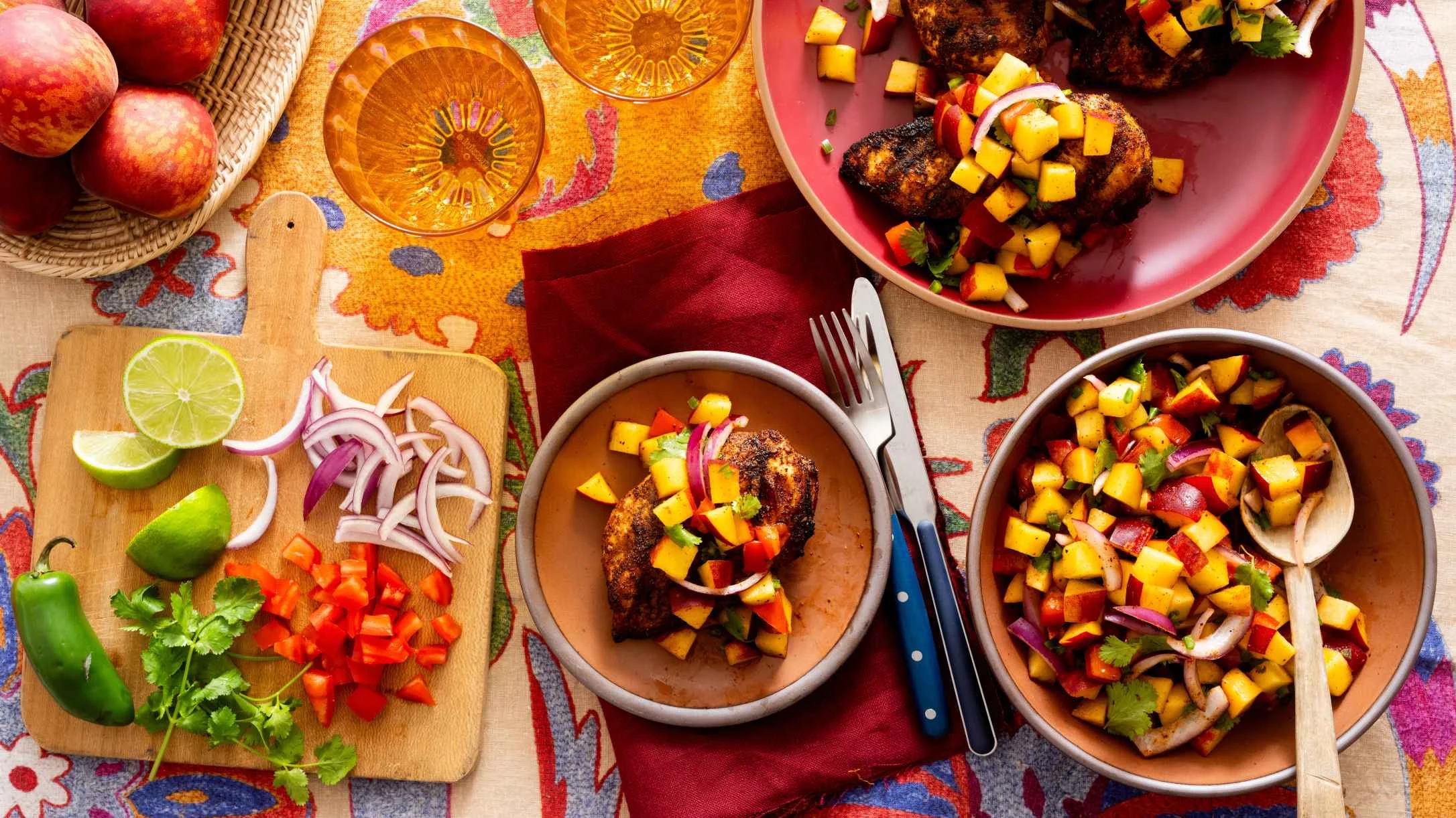 grilled-chicken-with-peach-salsa