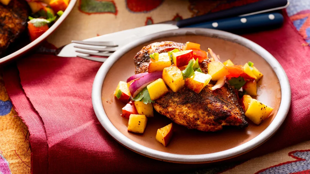 grilled-chicken-with-peach-salsa
